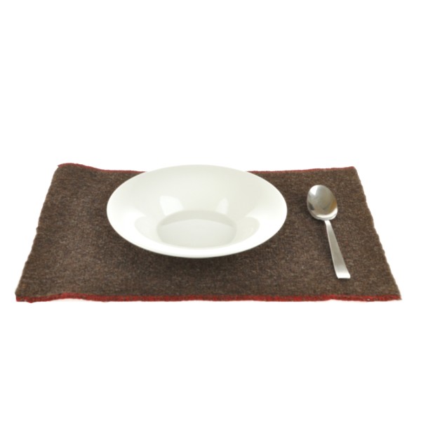 Tovaglietta in lana marrone scuro - 1Stck. - Pur Manufactur