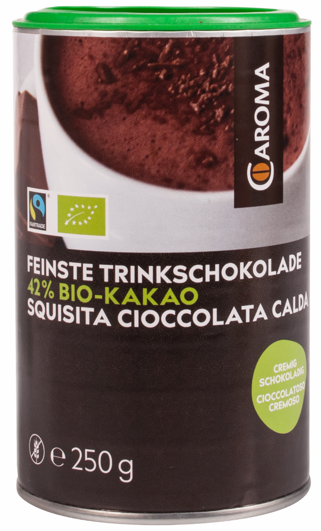 Feinste Trinkschokolade Bio Pulver Caroma Kaffee 250g kaufen I Pur ...