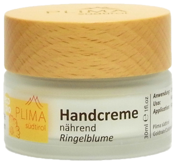 Crema per le mani nutriente Calendula Bio - 30ml - Plima Südtirol