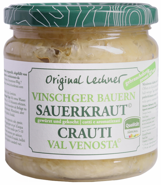 Vinschger Sauerkraut gekocht und gewürzt - 400g - Lechner Herbert