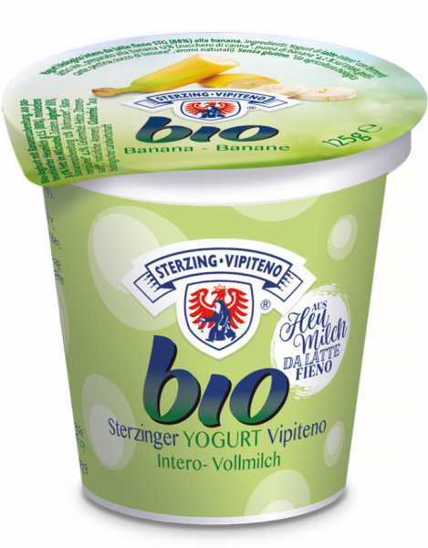 Banane Vollmilchjoghurt aus Heumilch Bio - 125g - Milchhof Sterzing