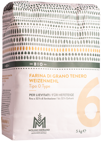 Weizenmehl Nr. 6 Type 0 Bio - 5kg - Meraner Mühle