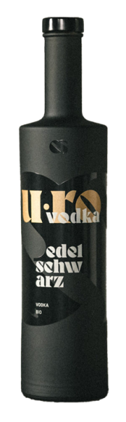 Vodka "U.RO" Bio - 0.7l - Edelschwarz