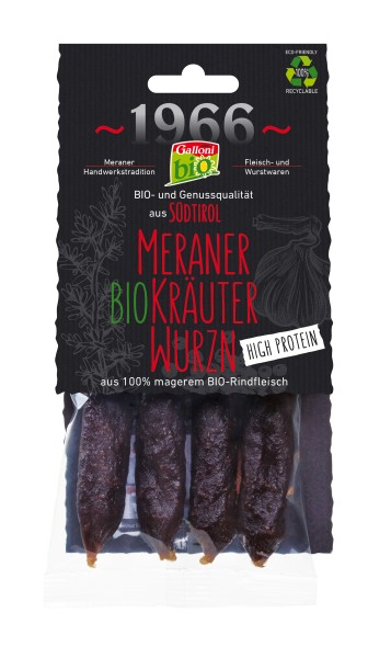 Kräuterwurzen "100% Beef" High Protein Bio - 100g - Galloni Metzgerei