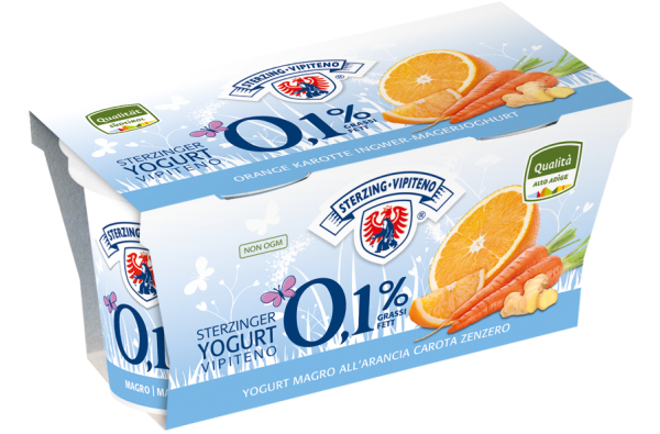 Arancia Carota Zenzero Yogurt magro - 250g - Milchhof Sterzing