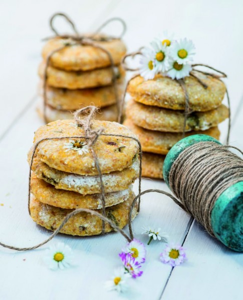 Focaccine di mais con margheritine