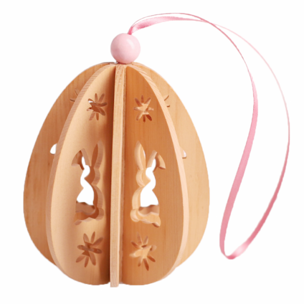 Ostereier aus Zirbenholz – Hase - 1St. - Schnalser Säge