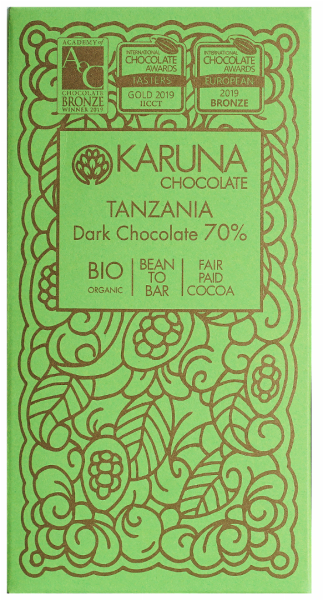 Schokolade 70% Single Origin Tanzania BIO - 60g - Karuna
