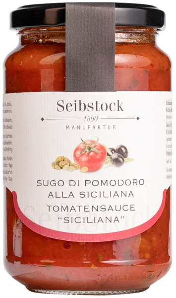 Sugo alla Siciliana Olive e Caperi - 350g - Seibstock Manufaktur
