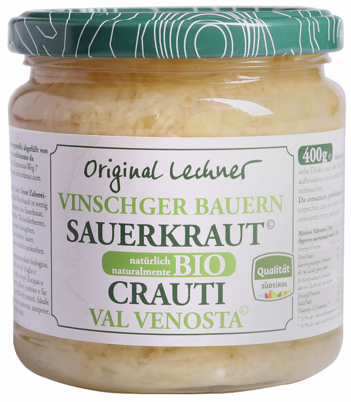 Vinschger Sauerkraut Bio Lechner Vinschger Bauern Sauerkraut 400g