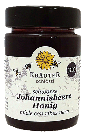 Honig mit Schwarzer Johannisbeere Bio - 240g - Südtiroler Kräuterschlössl