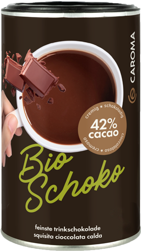 Feinste Trinkschokolade Bio Pulver - 250g - Caroma Kaffee