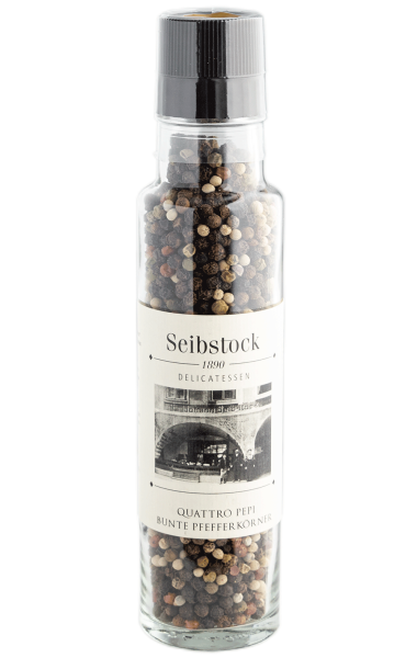 Molino con quattro tipi di pepe - 1Stck. - Seibstock Manufaktur