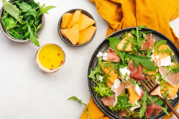 Insalata di melone con feta