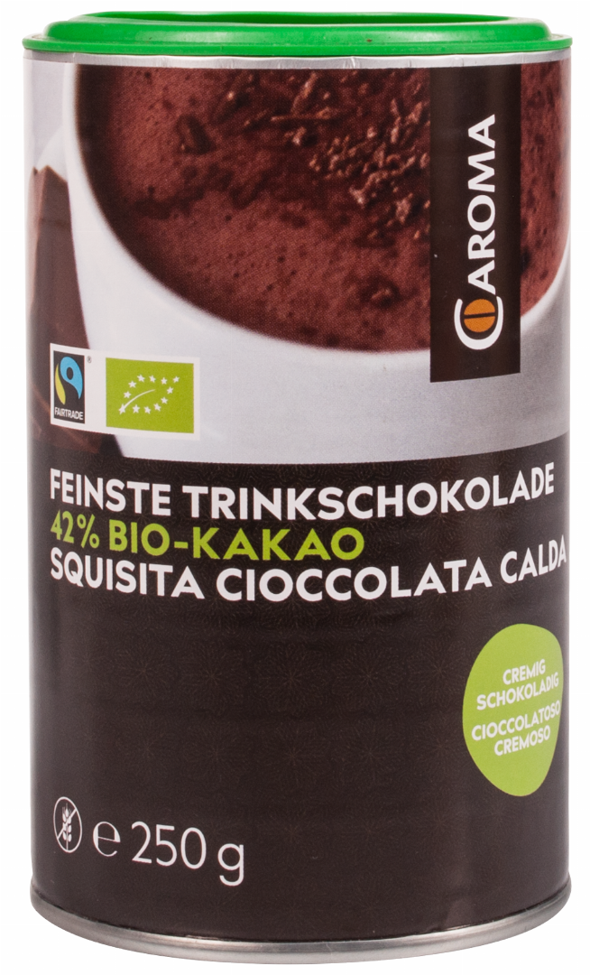 Feinste Trinkschokolade Bio Pulver Caroma Kaffee 250g kaufen I Pur ...