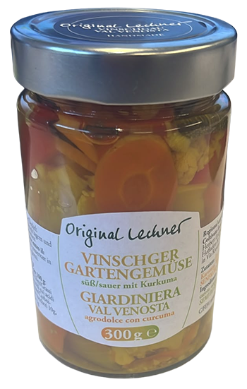 Vinschger Gartengemüse süß/sauer mit Kurkuma - 300g - Lechner Herbert